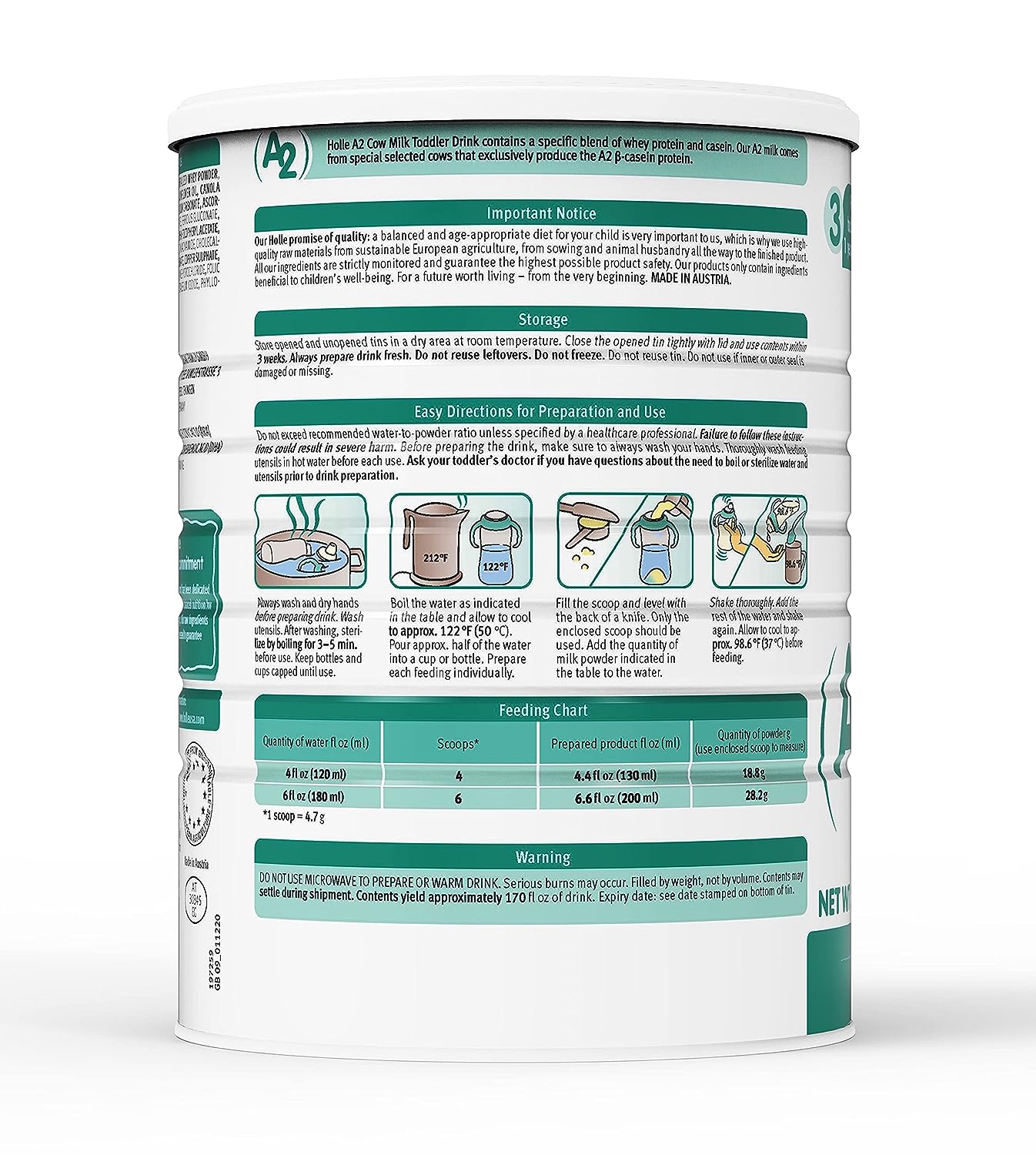 Holle Non-GMO - European Whole Milk Toddler Drink - with DHA for Healthy Brain Development - 1 Year & Up - Image 4